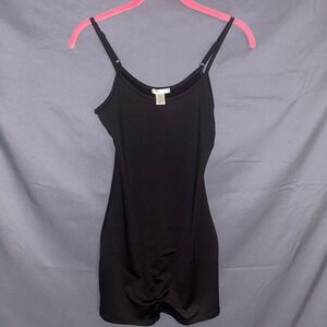BOZZOLO Black Spaghetti Strap Bodysuit Romper Shorts Women's Medium NWOT